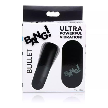 Bang! Mini Bullet belaidis vibratorius, nuotolinis valdymas, juodas