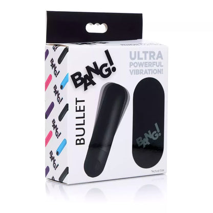 Bang! Mini Bullet belaidis vibratorius, nuotolinis valdymas, juodas