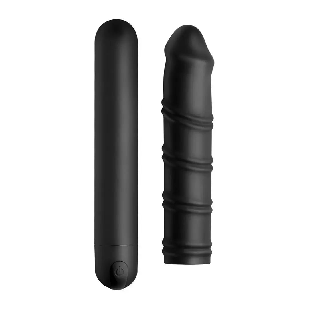 BANG XL Bullet kelių greičių sistema su spiraline silikonia įmaute, juoda