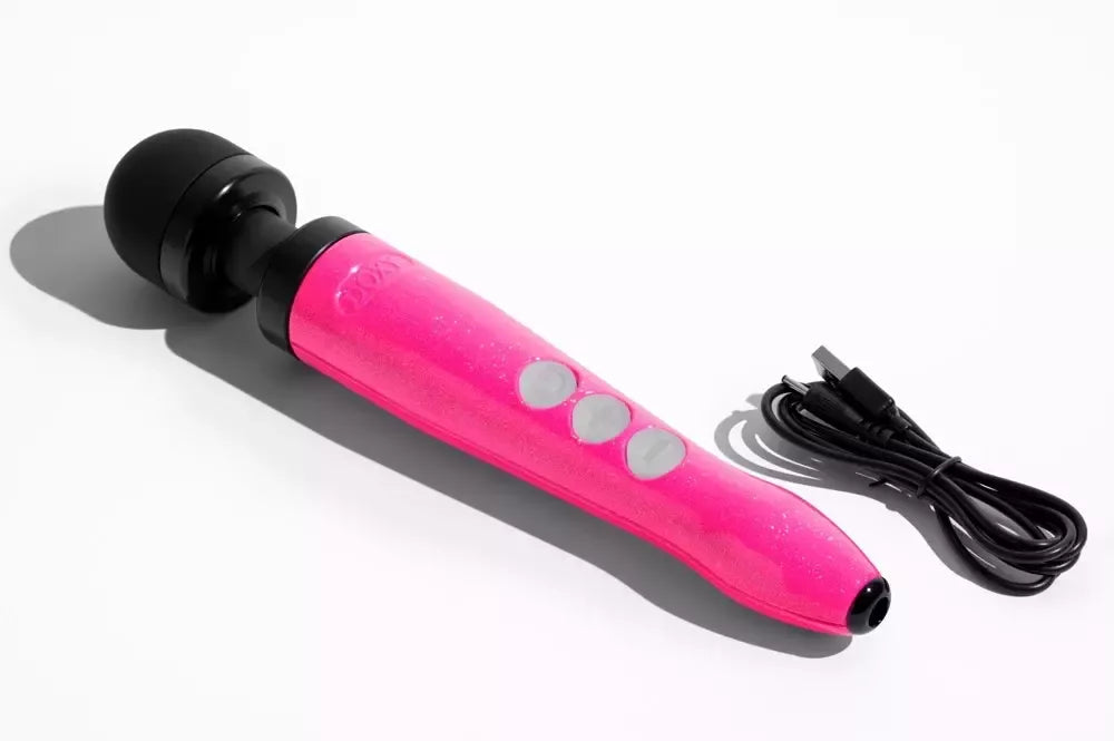 Belaidis masažo prietaisas (wand) Doxy Die Cast 3R, Hot Pink, 28 cm, įkraunamas