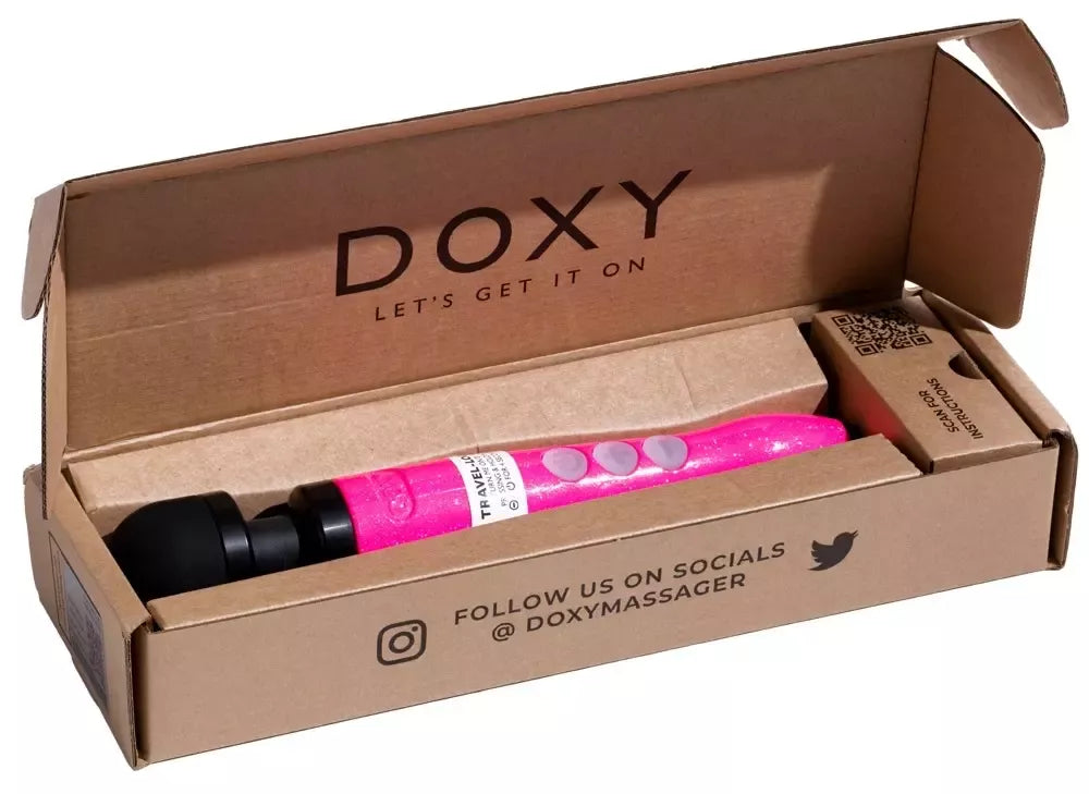 Belaidis masažo prietaisas (wand) Doxy Die Cast 3R, Hot Pink, 28 cm, įkraunamas