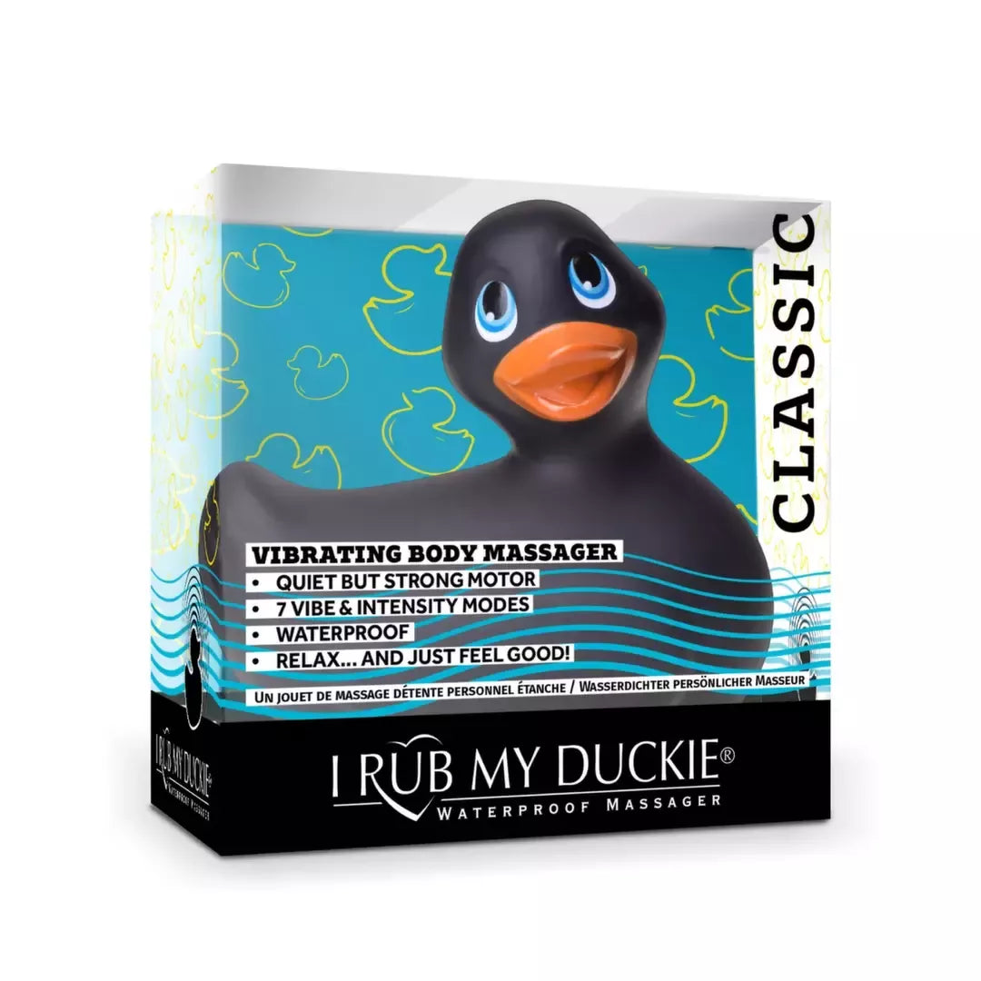 Big Teaze Toys I Rub My Duckie 2.0 Classic Black vandeniui atsparus masažuoklis