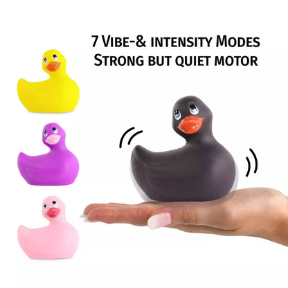 Big Teaze Toys I Rub My Duckie 2.0 Classic Black vandeniui atsparus masažuoklis