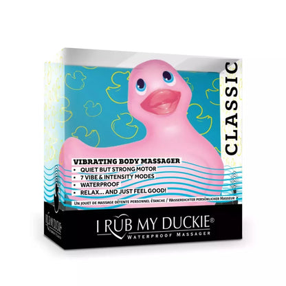 Big Teaze Toys I Rub My Duckie 2.0 Classic Pink vandeniui atsparus masažuoklis