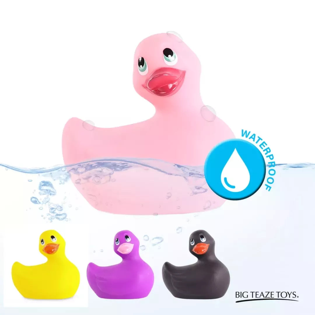 Big Teaze Toys I Rub My Duckie 2.0 Classic Pink vandeniui atsparus masažuoklis