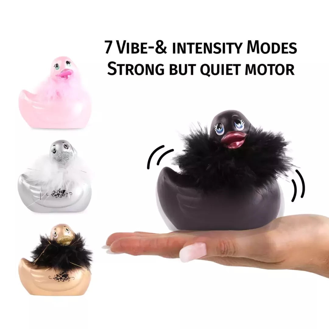 BigTeazeToys I Rub My Duckie 2.0 Paris Black – vandeniui atsparus masažuoklis