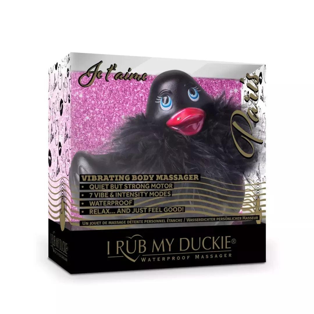 BigTeazeToys I Rub My Duckie 2.0 Paris Black – vandeniui atsparus masažuoklis