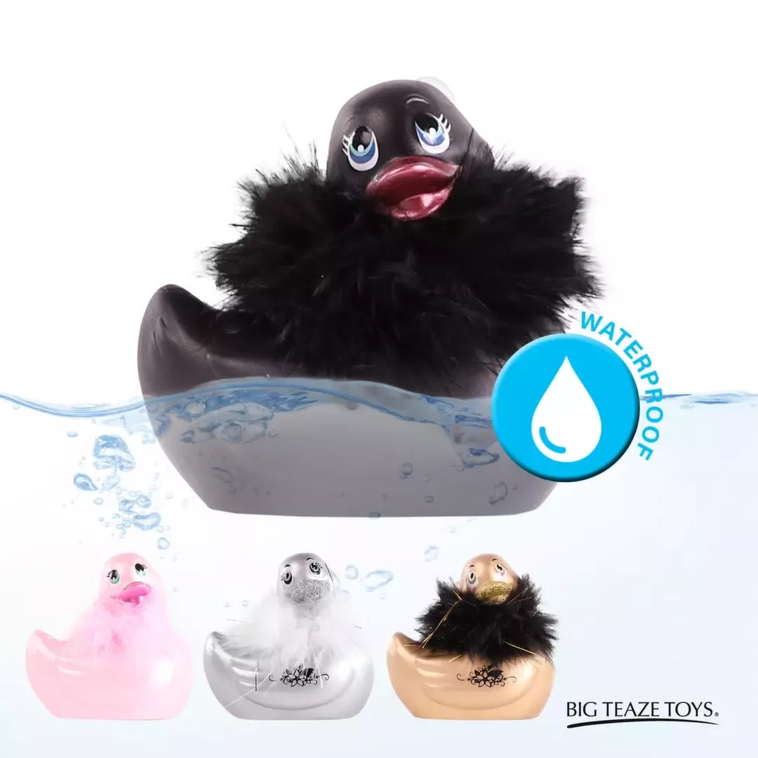 BigTeazeToys I Rub My Duckie 2.0 Paris Black – vandeniui atsparus masažuoklis