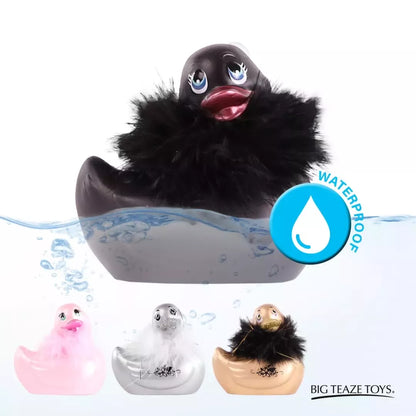 BigTeazeToys I Rub My Duckie 2.0 Paris Black – vandeniui atsparus masažuoklis
