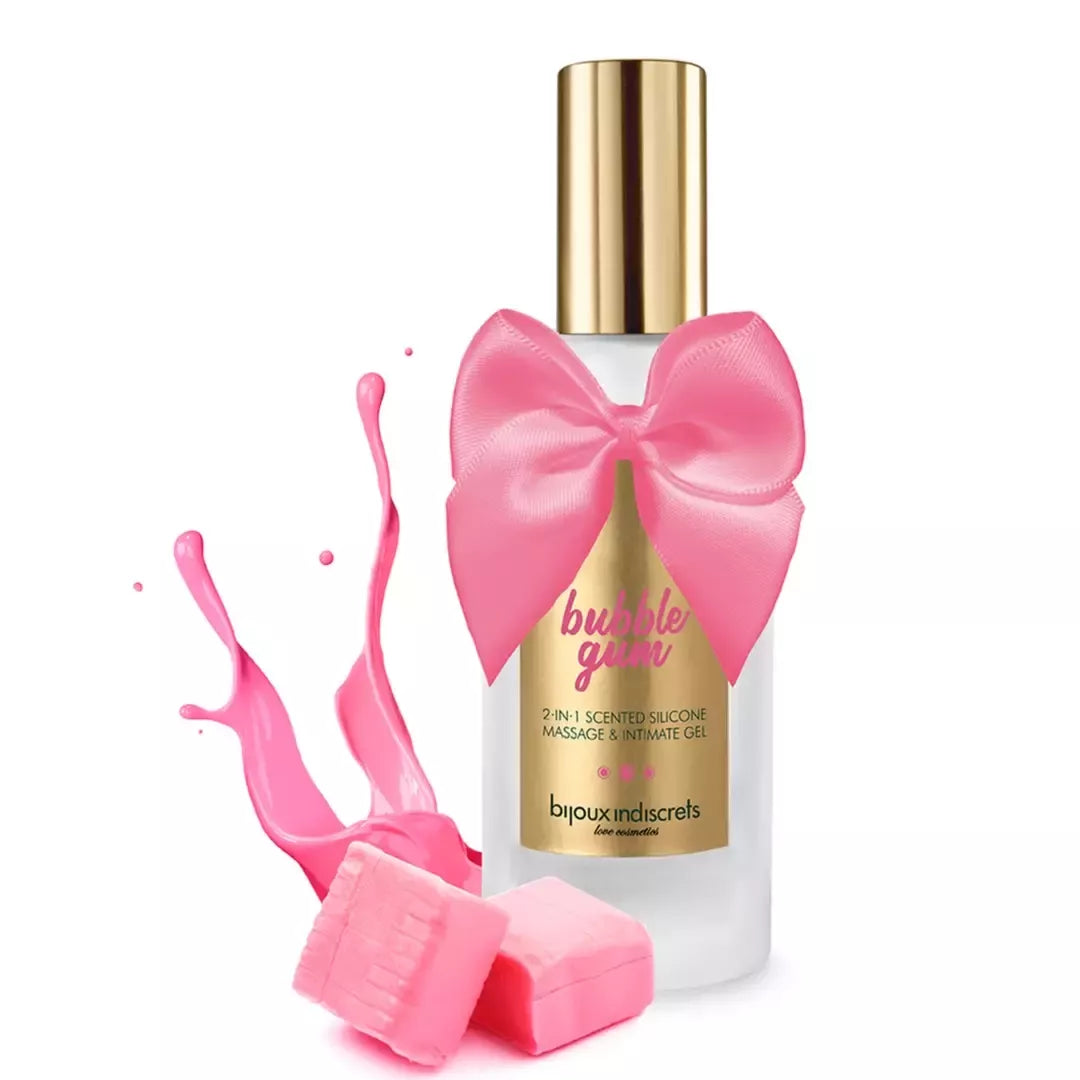 Bijoux Indiscrets Bubblegum 2-in-1 masažinis ir intymios higienos gelis, 100 ml, veganiškas