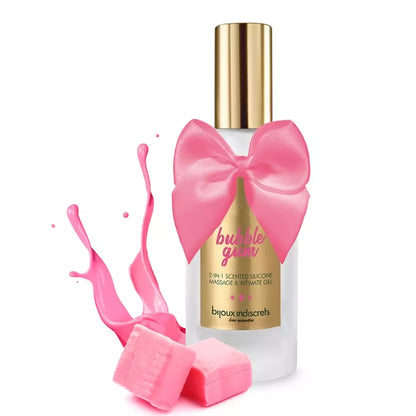 Bijoux Indiscrets Bubblegum 2-in-1 masažinis ir intymios higienos gelis, 100 ml, veganiškas