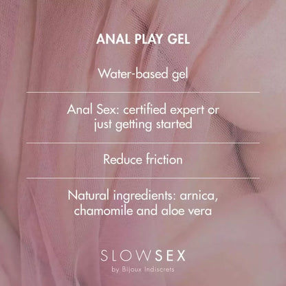 Bijoux Indiscrets Slow Sex Anal Play Gel 30ml kokosų aromato