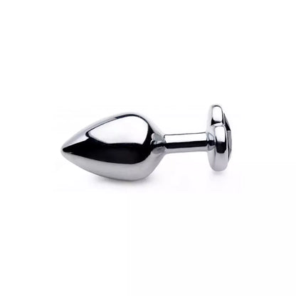Black Heart Medium Anal Plug aliuminio lydinio svorį turintis dizainas