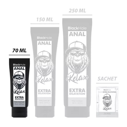 Black Hole Anal Relax vandens pagrindu sukurtas gelis 70 ml – švelni plečiamoji formulė