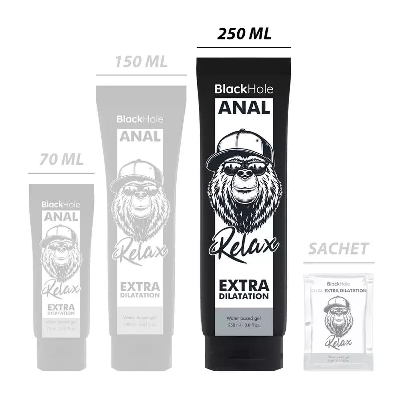 Black Hole vandens pagrindo analinis atpalaiduojantis gelis, 250 ml – neutrali formulė