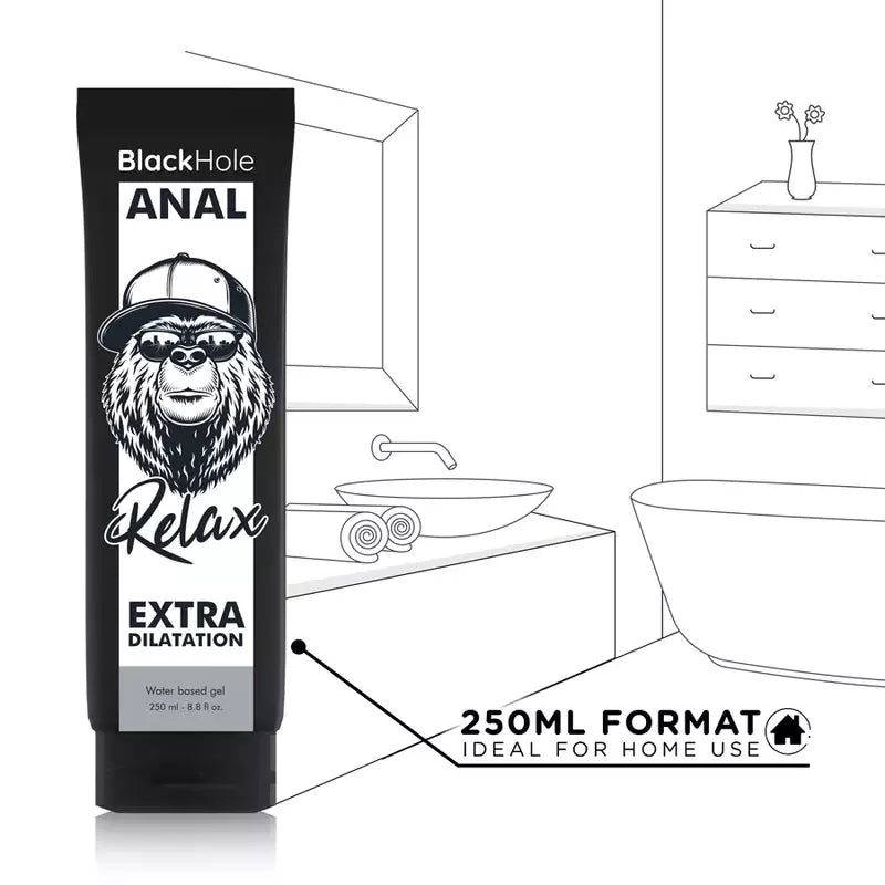Black Hole vandens pagrindo analinis atpalaiduojantis gelis, 250 ml – neutrali formulė
