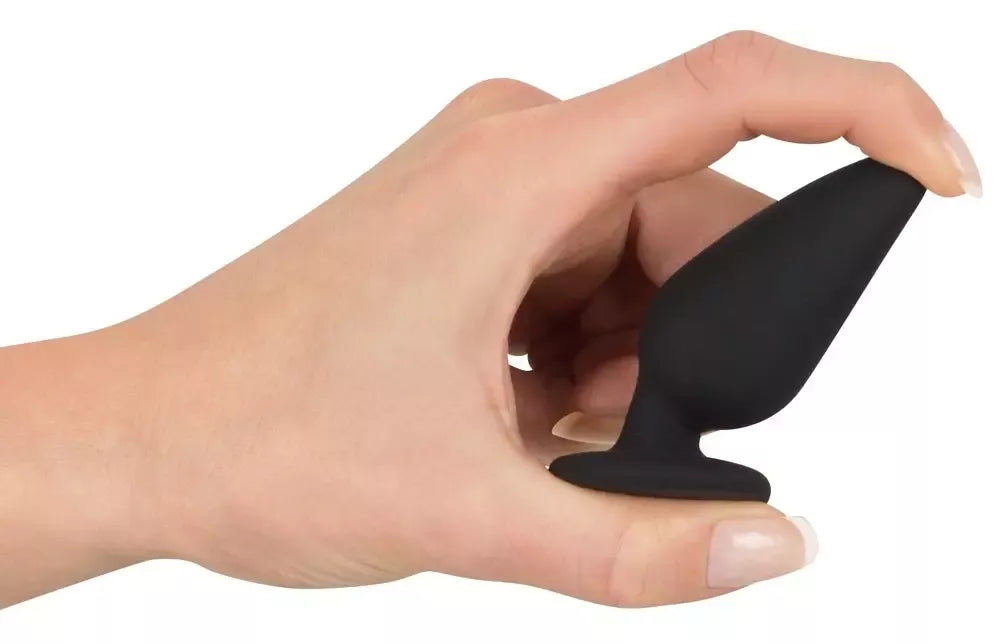 Black Velvets Intimate Plug S 40g silikoninis, kūginės formos, juodas