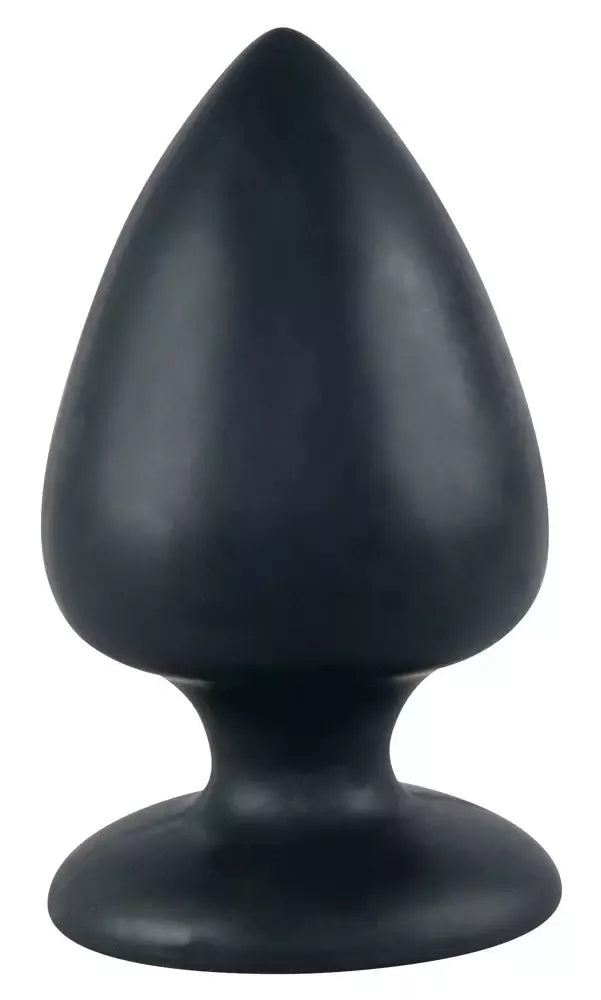 Black Velvets itin didelis silikoninis analinis kamštis su siurbtuku 14 cm
