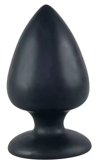 Black Velvets itin didelis silikoninis analinis kamštis su siurbtuku 14 cm