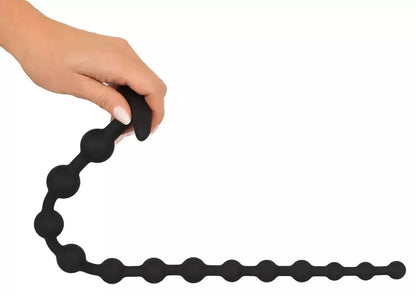 Black Velvets lanksti silikoninė rutuliukų grandinė, 50 cm, su saugia rankena