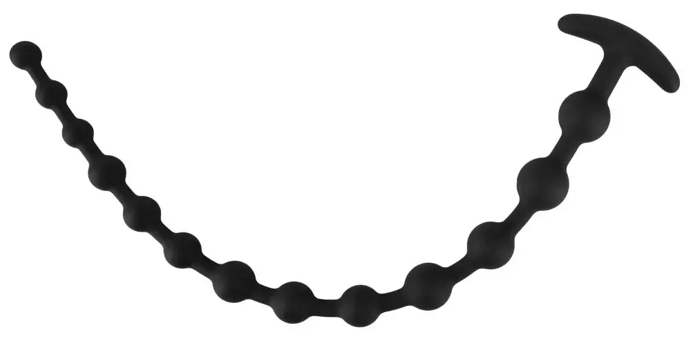 Black Velvets lanksti silikoninė rutuliukų grandinė, 50 cm, su saugia rankena