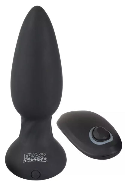 Black Velvets RC besisukantis silikoninis analinis kaištis 14 cm su nuotolinio valdymo pultu