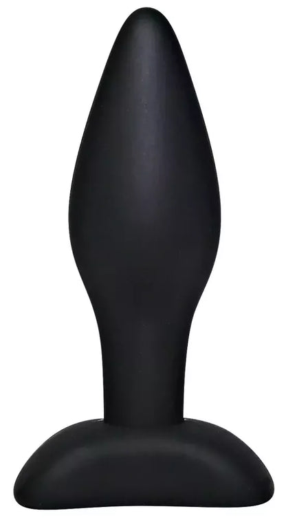Black Velvets Small Plug silikoninis 9 cm kompaktiškas anatominis modelis, juodas