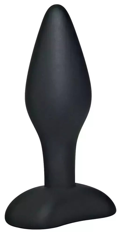 Black Velvets Small Plug silikoninis 9 cm kompaktiškas anatominis modelis, juodas