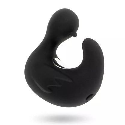 BLACK&SILVER DuckyMania įkraunamas silikoninis piršto masažuoklis, juodas