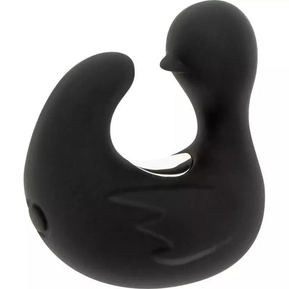 BLACK&SILVER DuckyMania įkraunamas silikoninis piršto masažuoklis, juodas