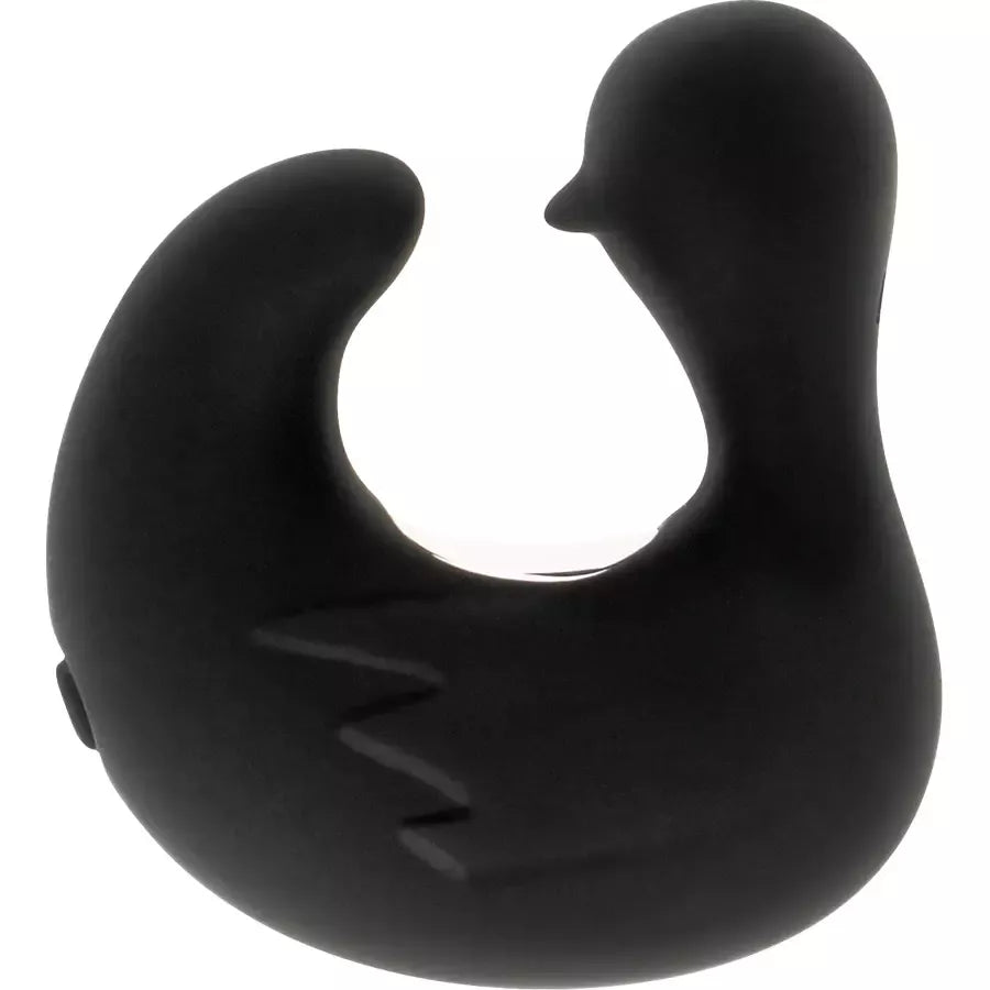 BLACK&SILVER DuckyMania įkraunamas silikoninis piršto masažuoklis, juodas