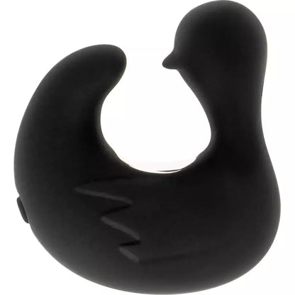 BLACK&SILVER DuckyMania įkraunamas silikoninis piršto masažuoklis, juodas