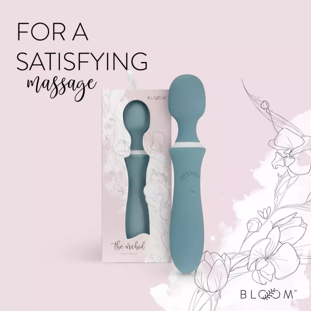 Bloom The Orchid Wand – įkraunamas masažuoklis, perbraukimo valdymas, violetinė