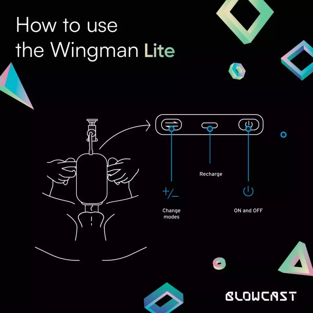 BLOWCAST Wingman Lite automatinis intymus prietaisas su 8 režimais ir USB