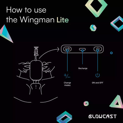 BLOWCAST Wingman Lite automatinis intymus prietaisas su 8 režimais ir USB