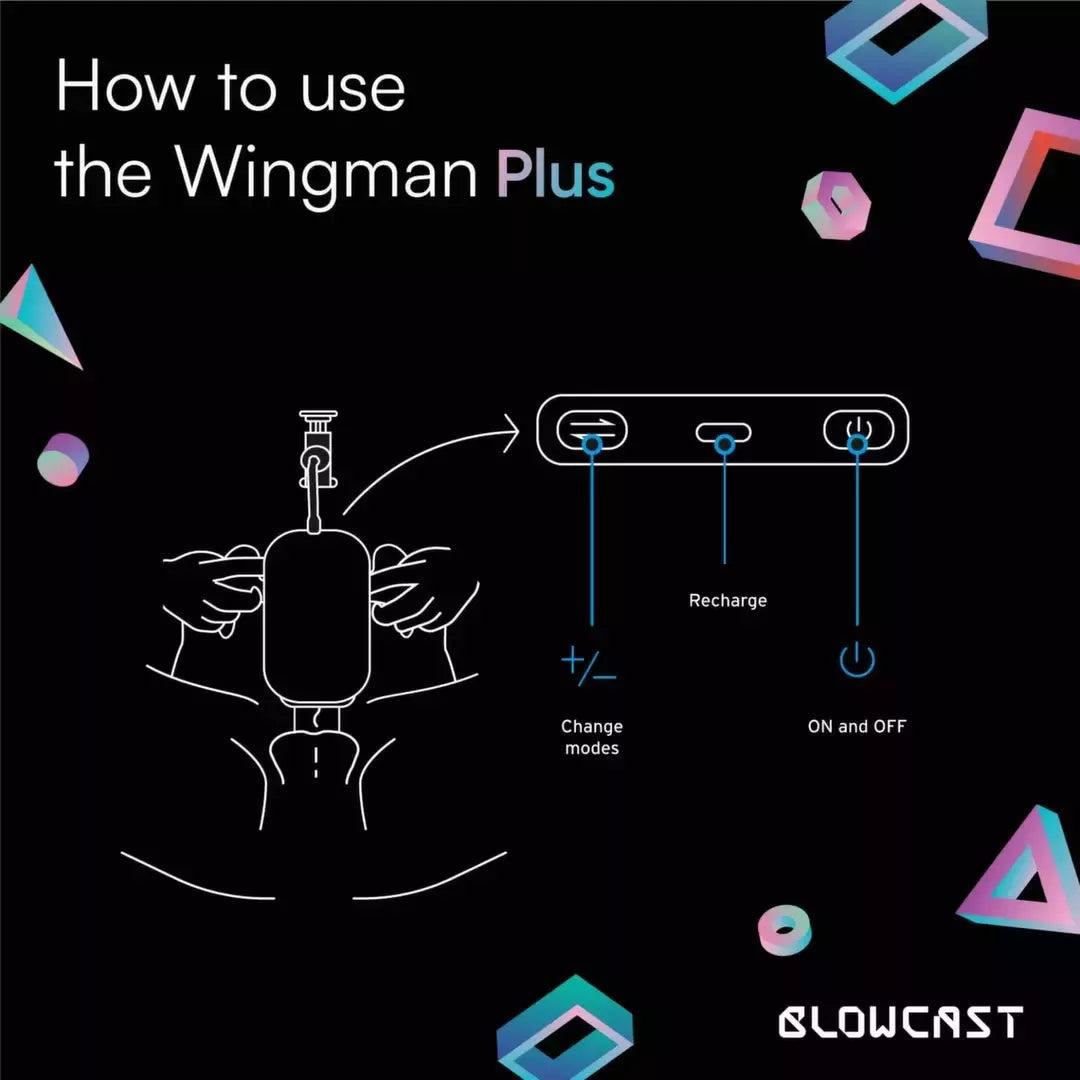 BLOWCAST Wingman Plus intymus prietaisas su masažiniais rutuliukais ir 8 režimais