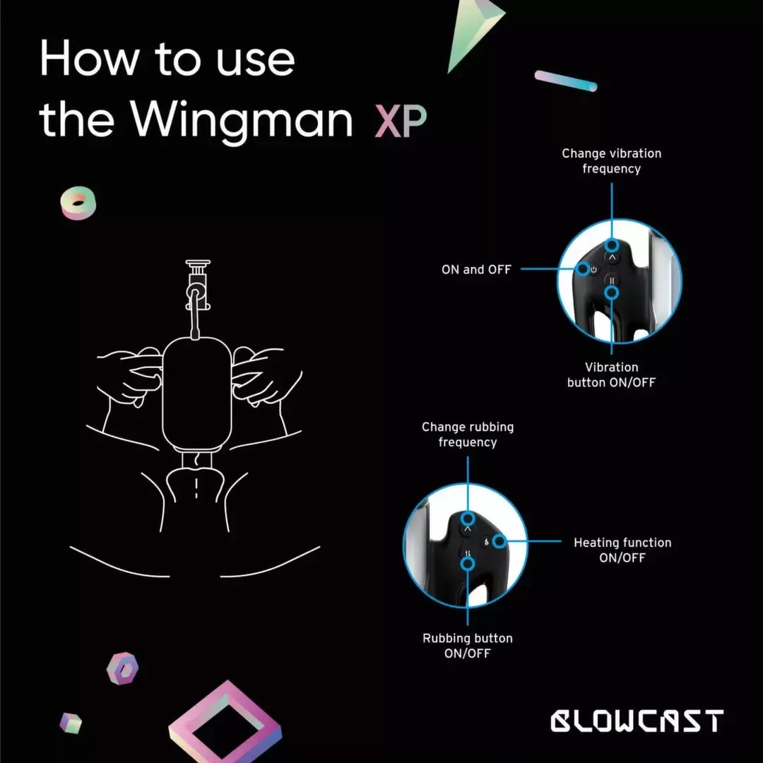 BLOWCAST WingXP intymus prietaisas su telefono laikikliu ir daugiafunkce sistema