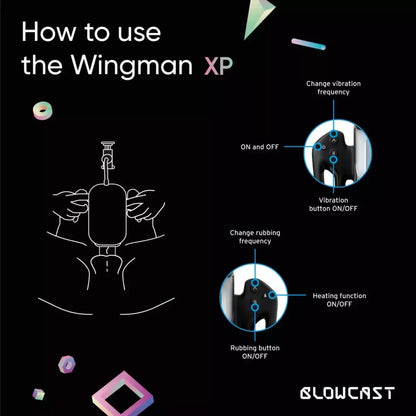 BLOWCAST WingXP intymus prietaisas su telefono laikikliu ir daugiafunkce sistema