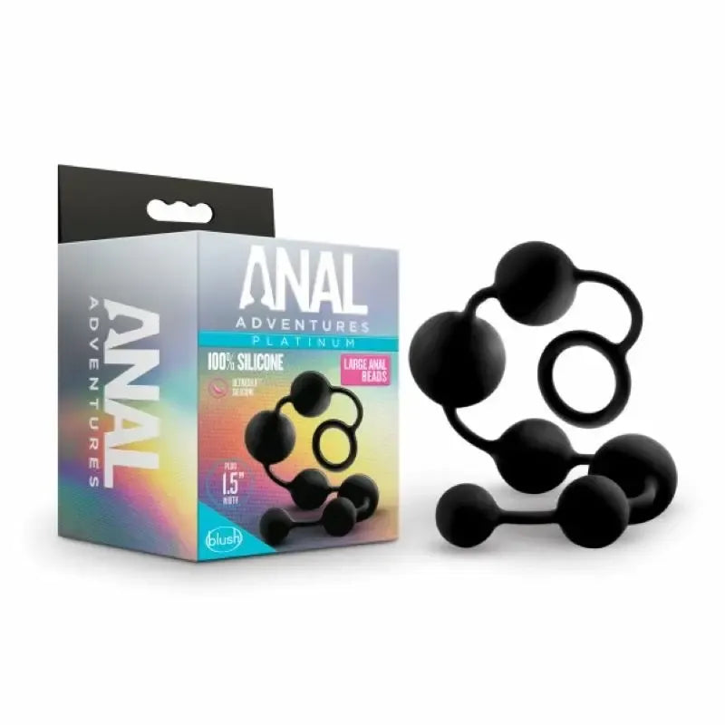 Blush Novelties Anal Adventures Platinum dideli silikoniniai analiniai rutuliukai, 30 cm