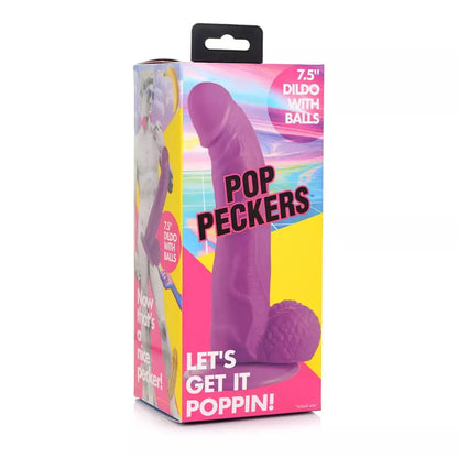 Blush Novelties POP 7.5" intymus prietaisas su siurbtuko pagrindu, rožinis