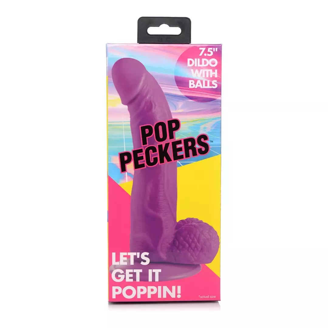 Blush Novelties POP 7.5" intymus prietaisas su siurbtuko pagrindu, rožinis
