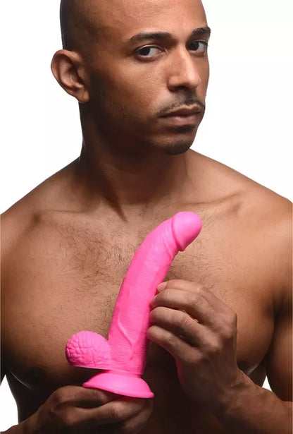 Blush Novelties POP Series 19 cm intymus žaislas su siurbtuku, rožinis