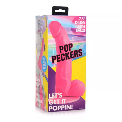 Blush Novelties POP Series 19 cm intymus žaislas su siurbtuku, rožinis
