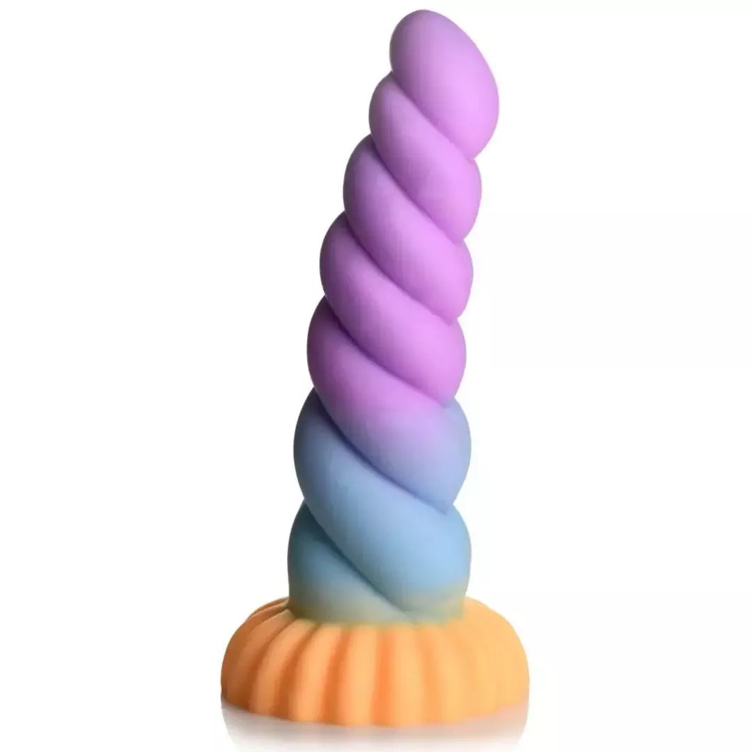 Blush Novelties Unicorn Horn silikoninis fantastinis žaislas, daugiaspalvis, 20 cm