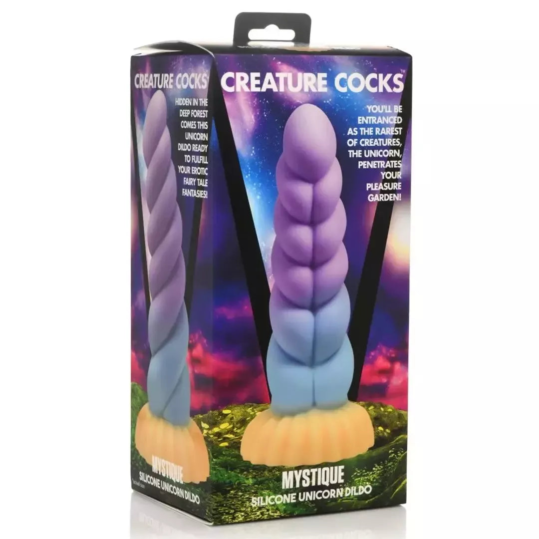 Blush Novelties Unicorn Horn silikoninis fantastinis žaislas, daugiaspalvis, 20 cm