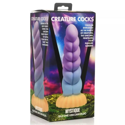 Blush Novelties Unicorn Horn silikoninis fantastinis žaislas, daugiaspalvis, 20 cm