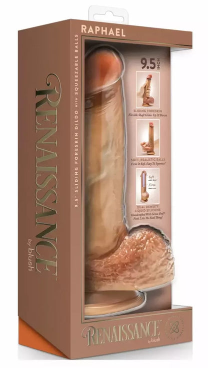 Blush Renaissance Raphael 24 cm intymus silikoninis modelis, dviejų tankių
