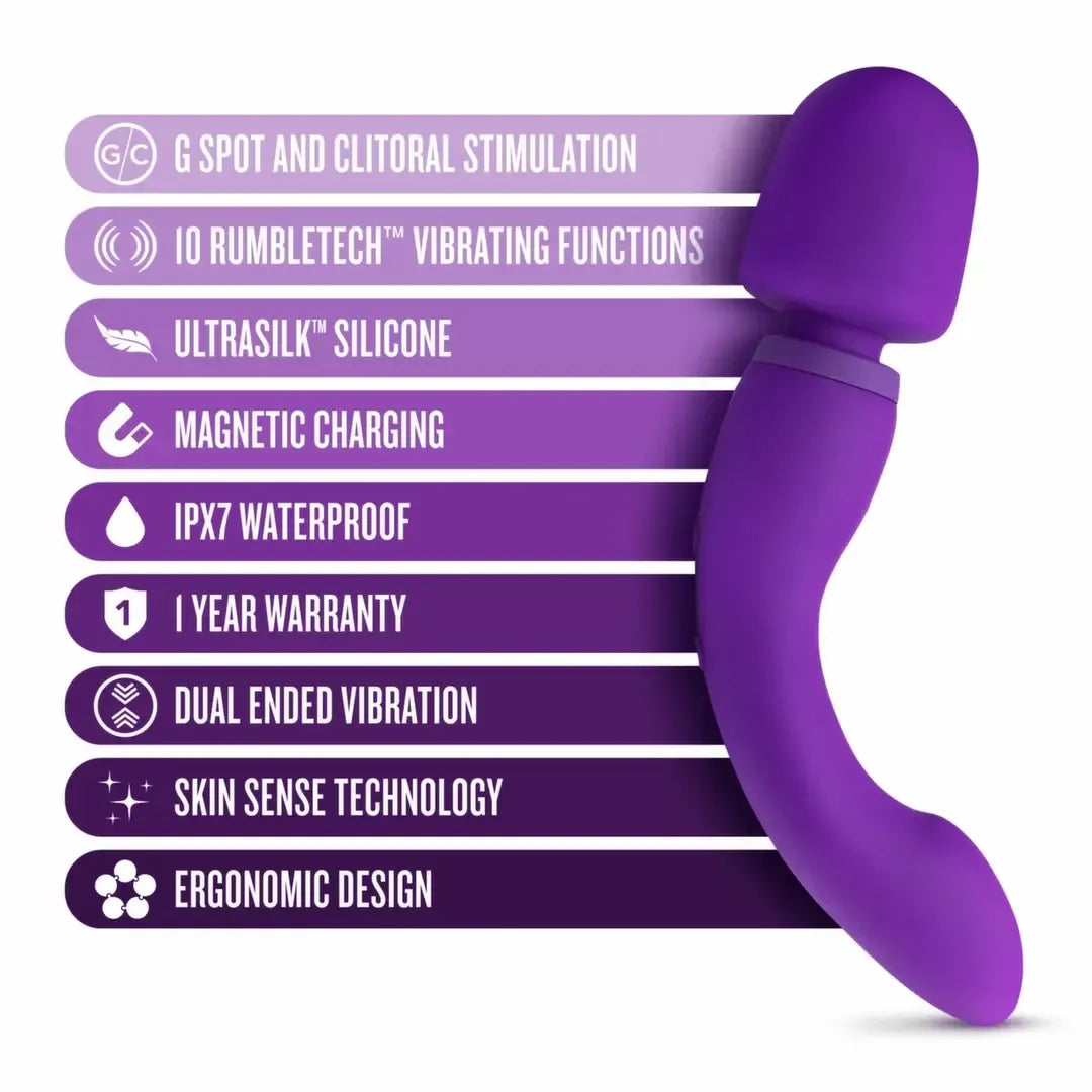 Blush Wellness Dual Sense Purple daugiafunkcis silikoninis masažuoklis
