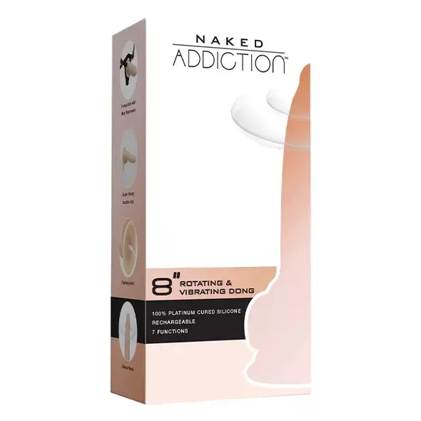 BMS Factory Naked Addiction besisukantis intymus prietaisas, 20 cm, vanilės spalvos