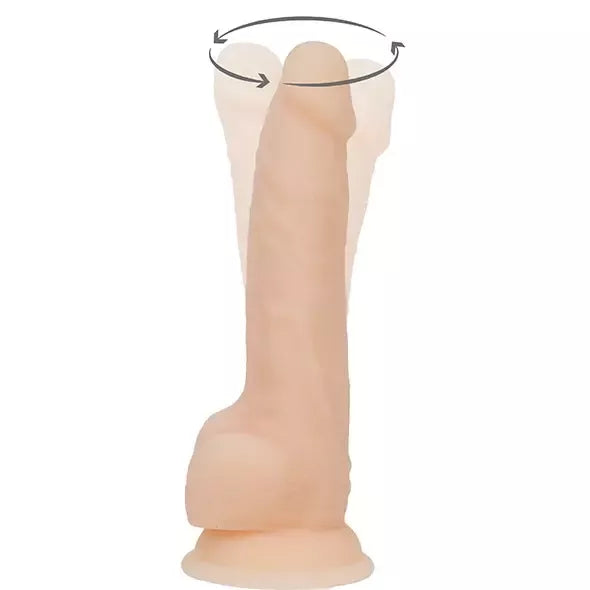 BMS Factory Naked Addiction besisukantis intymus prietaisas, 20 cm, vanilės spalvos